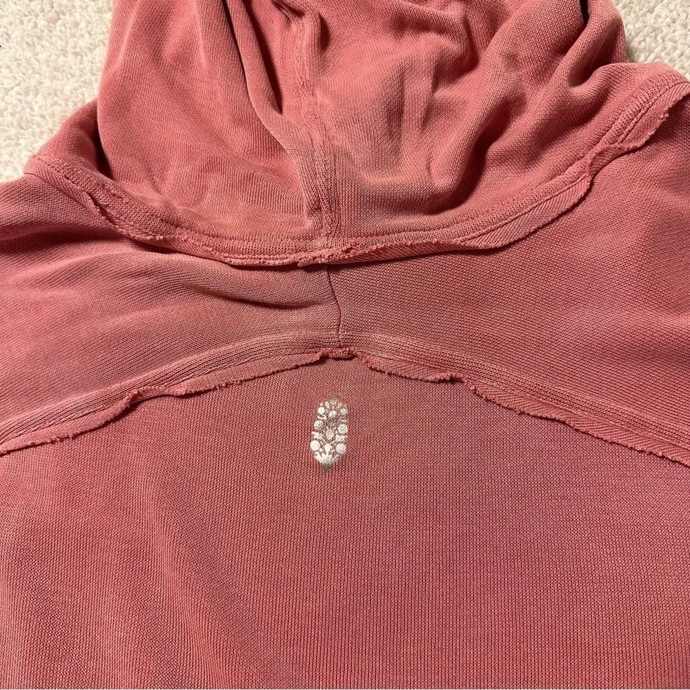 Free People Intimately Ready Go Pullover Hoodie Sweatshirt Pink FP